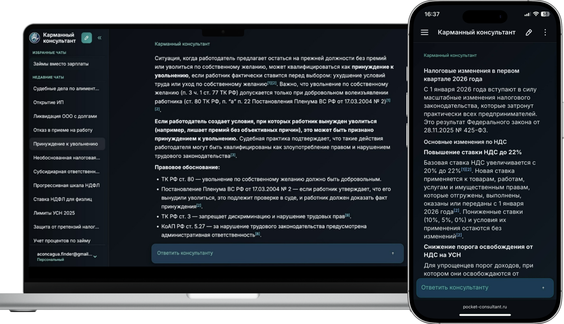 Интерфейс Карманный консультант